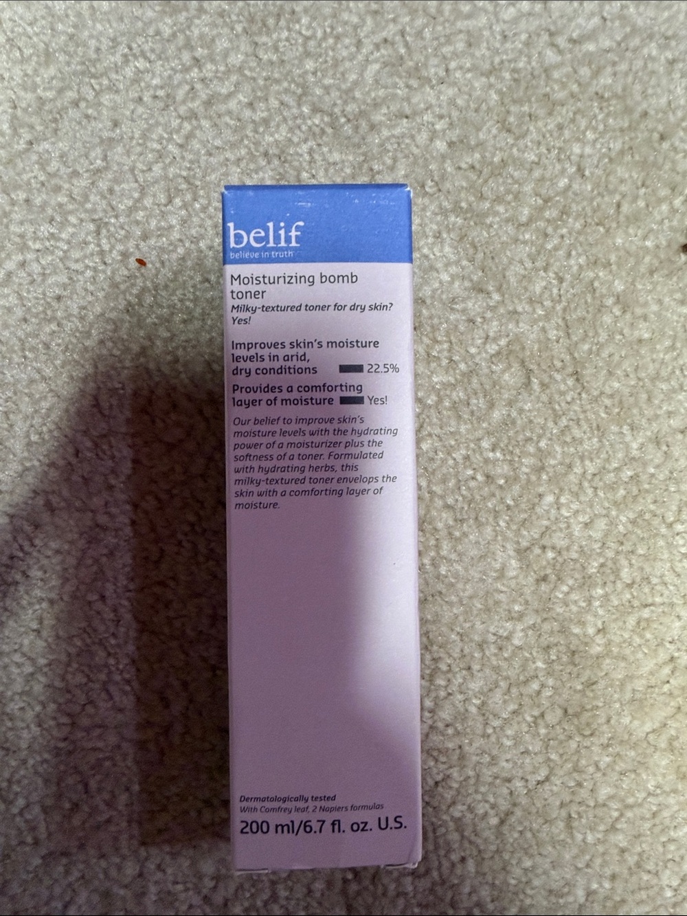 belif Moisturizing Bomb Toner NIB